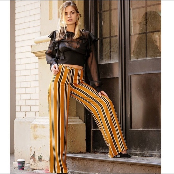 💼   Striped Wide Leg Pants ~ 16 styles / prints - Picture 4 of 9